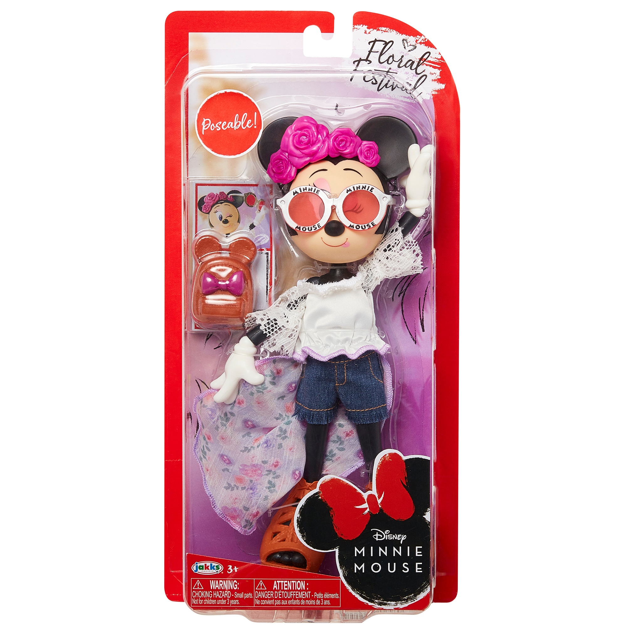 Papusa Disney - Minnie Mouse Floral Festival, 24 cm