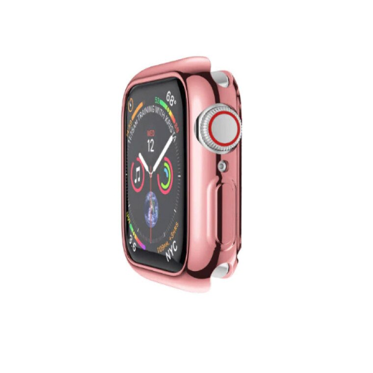 Husa protectie tip Full Body din TPU pentru Apple Watch 38mm, Rose Gold