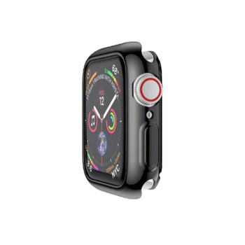 Husa protectie tip Full Body din TPU pentru Apple Watch 40mm, Black Husa protectie tip Full Body din TPU pentru Apple Watch 40mm, Black