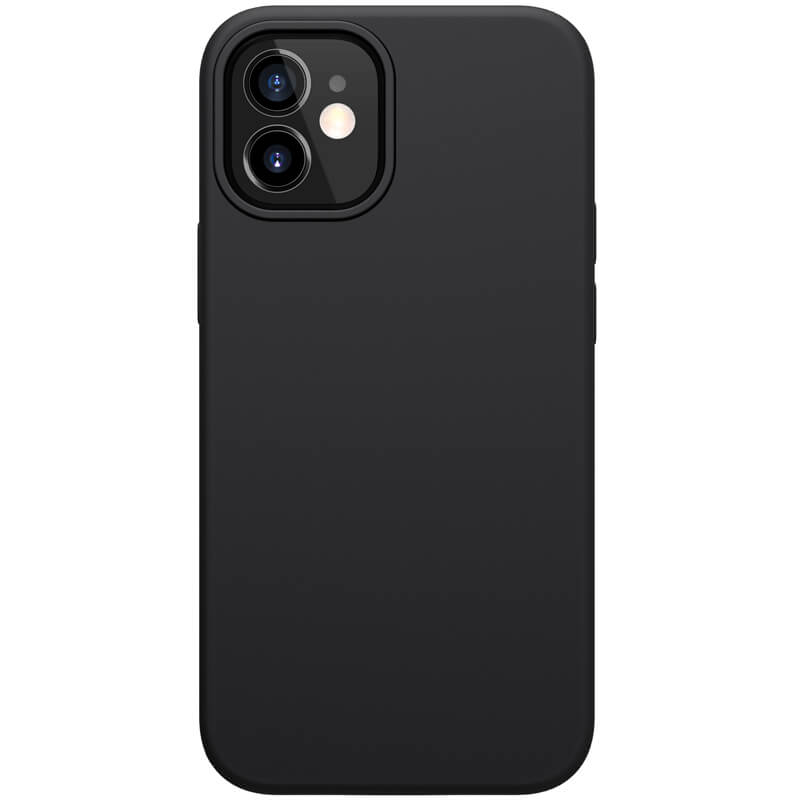 Husa silicon mat negru, si interior de microfibra pentru Apple iPhone 12 Mini (5.4) – Nillkin Flex Case Pro