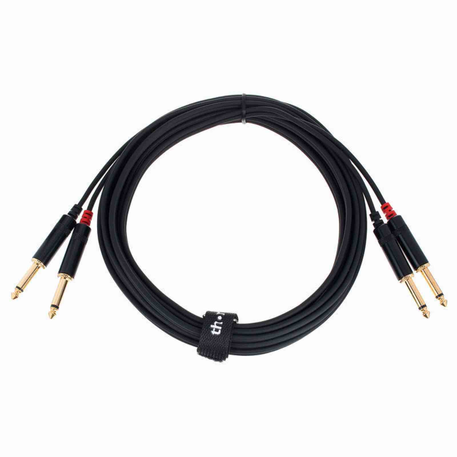 Cablu audio profesional , Pro Snake, 2 x jack 6,3 mono la 2 x jack 6,3 mono, 6 metri , negru