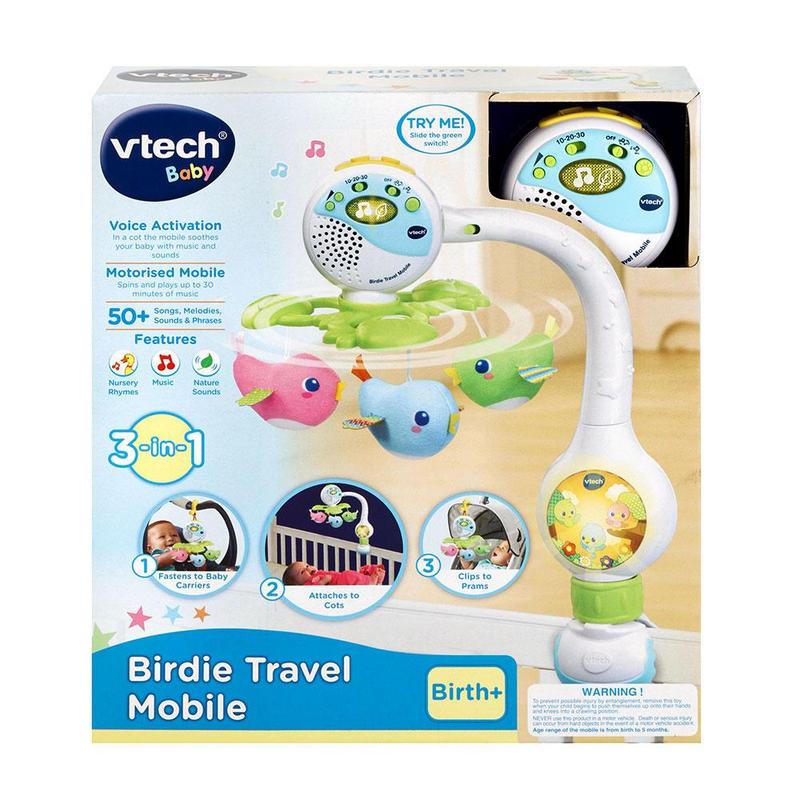 Carusel Muzical pentru Patut Bebelusi, Little Birds, 40 Melodii, Volum Ajustabil, Limba Engleza, Multicolor