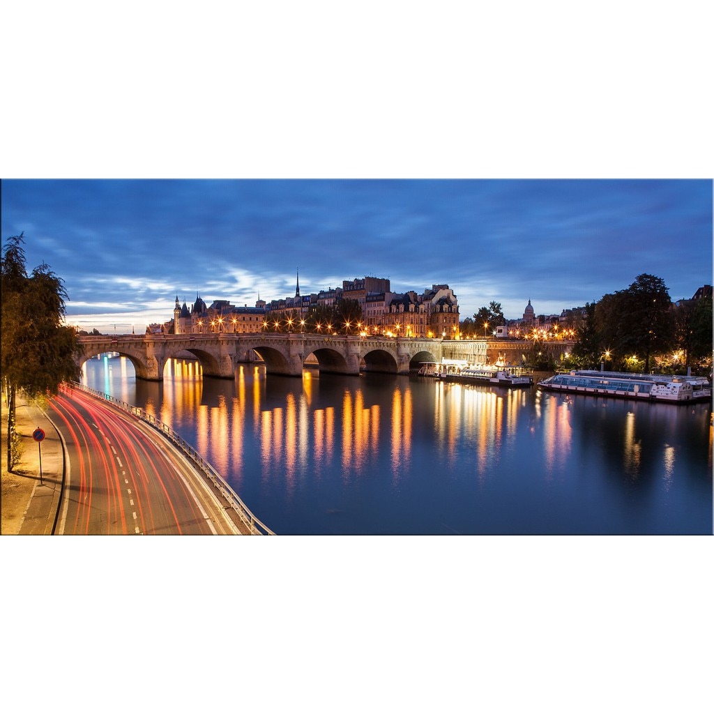 Tablou DualView Startonight Paris - Pont Neuf, luminos in intuneric, 90 x 180 cm