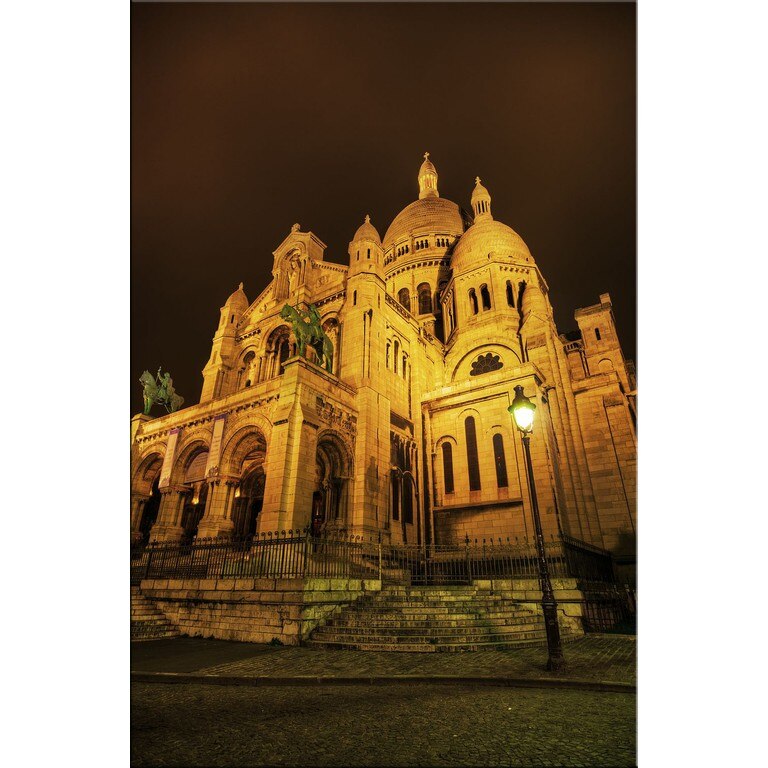 Tablou DualView Startonight Paris - Sacre Coeur noaptea, luminos in intuneric, 80 x 120 cm