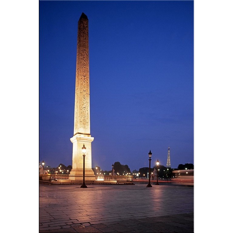 Tablou DualView Startonight Paris - Obelisc, luminos in intuneric, 60 x 90 cm