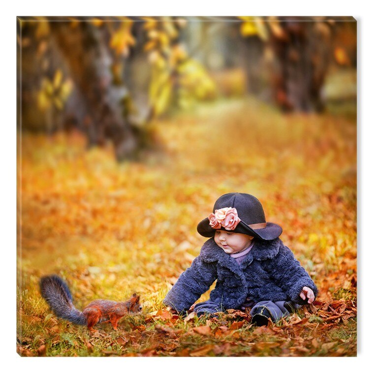 Tablou DualView Startonight Fetita din parc, luminos in intuneric, 40 x 40 cm