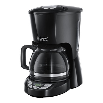 Cafetiera digitala Russell Hobbs Textures Plus 22620-56, 975W, Display LCD, Timer, Tehnologie cu dus, 1.25 L, Functie anti-picurare, Functie mentinere la cald, Negru Cafetiera digitala Russell Hobbs Textures Plus 22620-56, 975W, Display LCD, Timer, Tehnologie cu dus, 1.25 L, Functie anti-picurare, Functie mentinere la cald, Negru