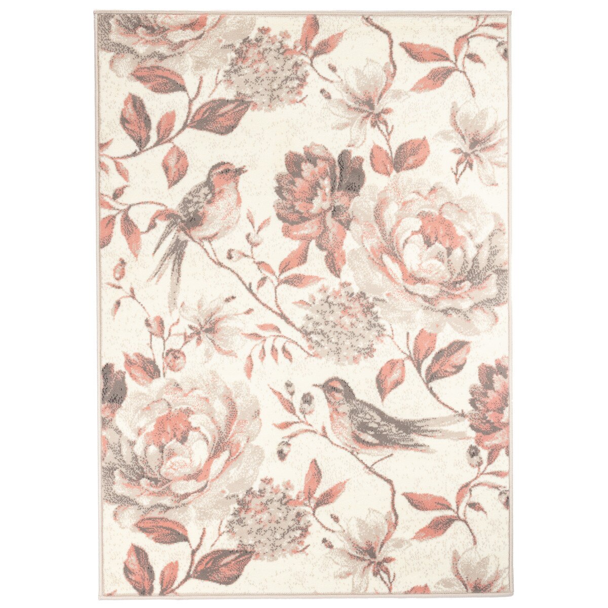 Covor Floral Bipol, Crem/Gri, 120x170 cm, C03-0201138