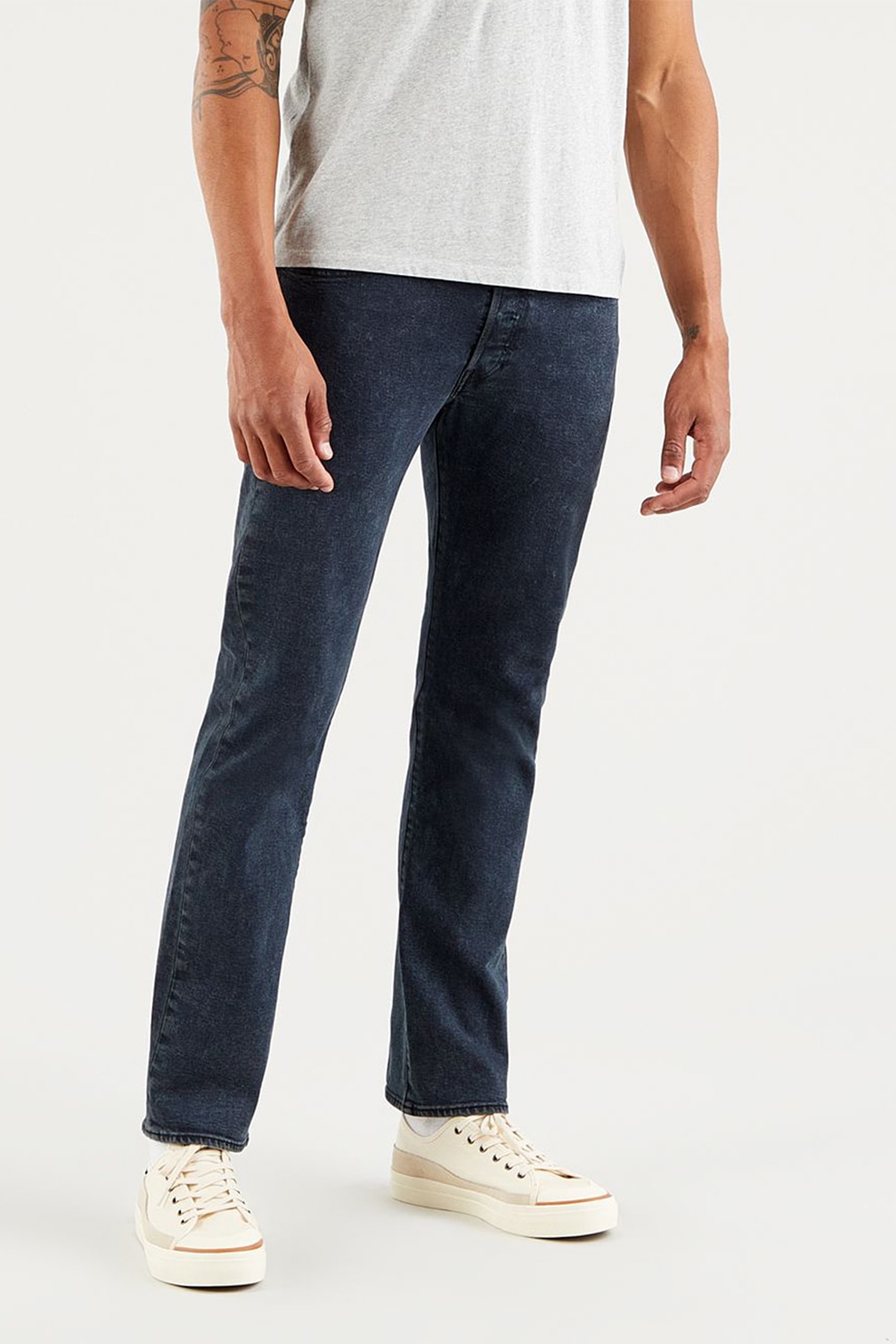 Levi's, Blugi cu croiala dreapta 501®, Negru stins