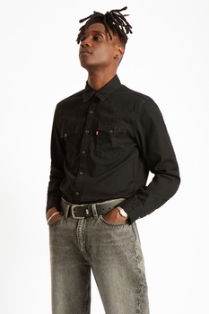 Levi's, Camasa de denim cu buzunare pe piept Barstow, Negru Levi's, Camasa de denim cu buzunare pe piept Barstow, Negru