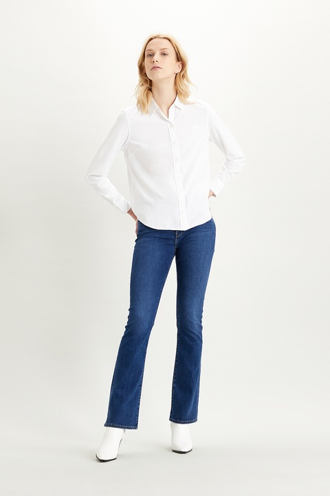 Levi's, Риза с остра яка и класическа кройка, Бял
