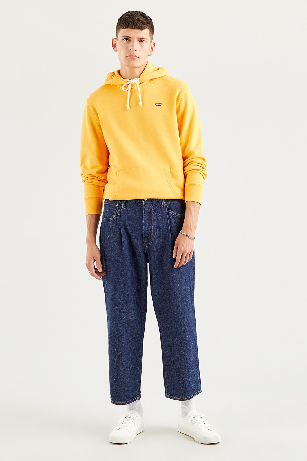 Levi's, Hanorac cu maneci cazute si buzunar kangaroo, Galben