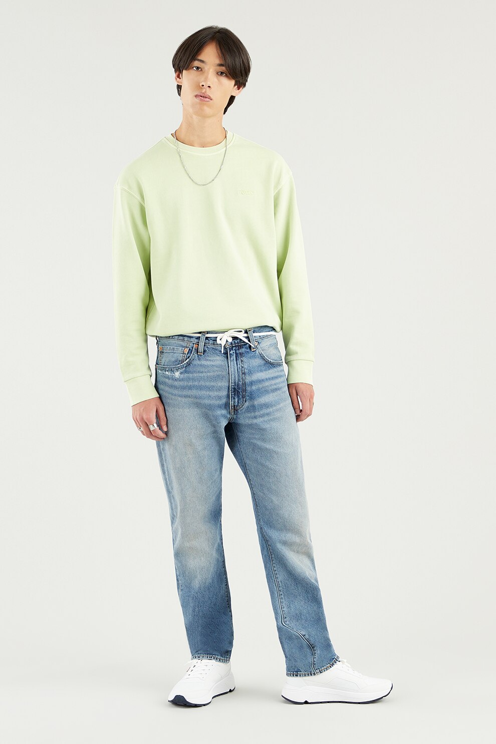 Levi's, Bluza sport cu detaliu logo brodat, Verde menta