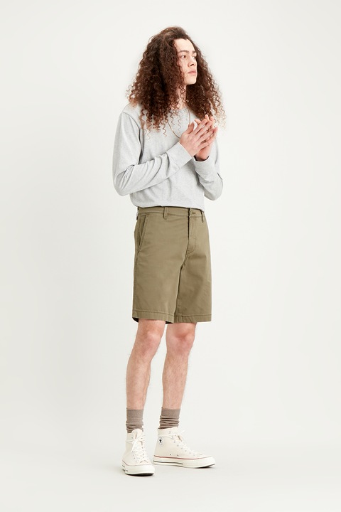 Levi's, Bermude chino cu talie medie, Maro, 30