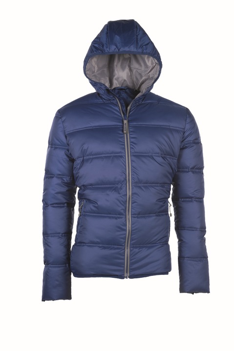 Jacheta moderna matlasata cu gluga, de dama, Mistral, brand Pen Duick, Gri/Albastru