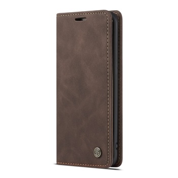 Husa Samsung Galaxy S7 Edge, CaseMe, slim piele, tip portofel, stand, inchidere magnetica, textura catifelata, Maro coffee Husa Samsung Galaxy S7 Edge, CaseMe, slim piele, tip portofel, stand, inchidere magnetica, textura catifelata, Maro coffee