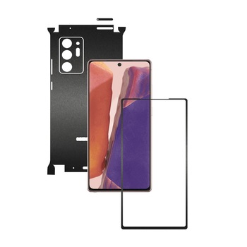 Folie Protectie Carbon Skinz pentru Samsung Galaxy Note 20 Ultra - Negru Mat 360 Cut, Skin Adeziv Full Body Cover pentru Rama Ecran, Carcasa Spate si Laterale