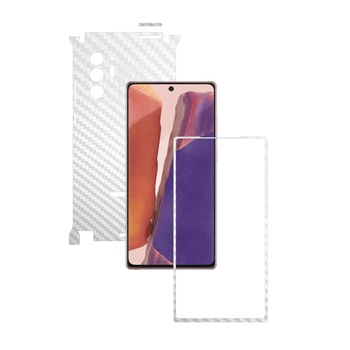 Folie Protectie Carbon Skinz pentru Samsung Galaxy Note 20 Ultra - Carbon Alb 360 Cut, Skin Adeziv Full Body Cover pentru Rama Ecran, Carcasa Spate si Laterale Folie Protectie Carbon Skinz pentru Samsung Galaxy Note 20 Ultra - Carbon Alb 360 Cut, Skin Adeziv Full Body Cover pentru Rama Ecran, Carcasa Spate si Laterale