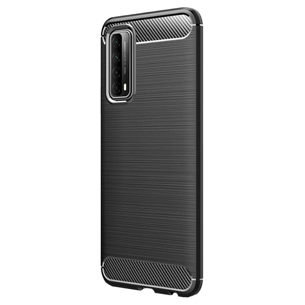 Husa Flexibila Antisoc Carbon pentru Huawei P Smart 2021, Negru