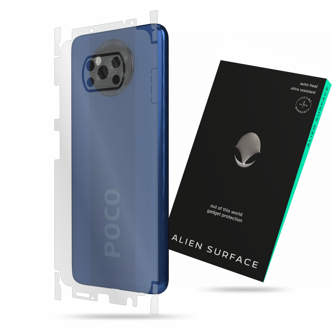 Folie Alien Surface, Xiaomi Poco X3 NFC, protectie spate, laterale