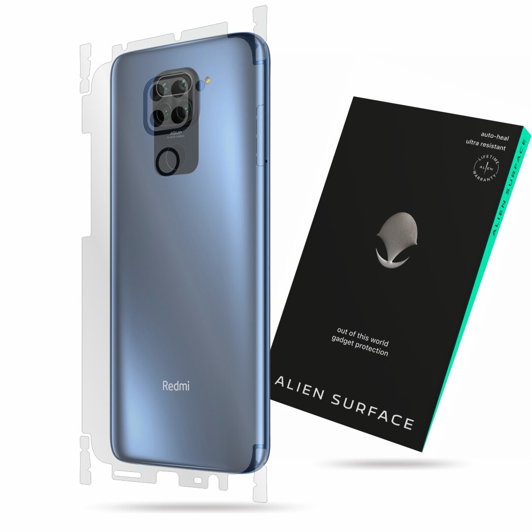 Folie Alien Surface, Xiaomi Redmi Note 9, protectie spate, laterale
