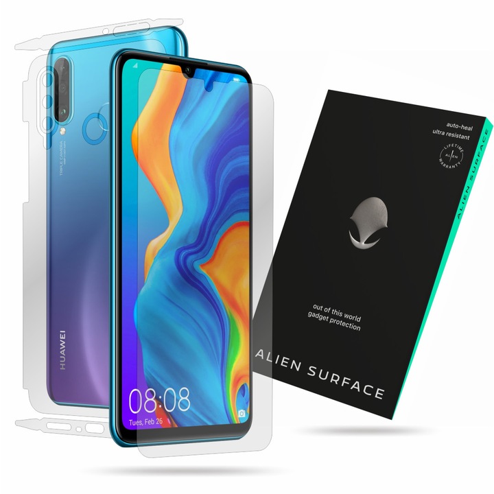 Alien Surface, Huawei P30 Lite New Edition, képernyővédő fólia, hátsó, oldal