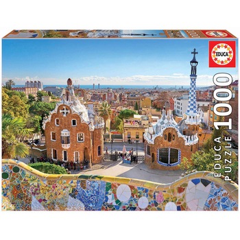 Puzzle Educa - Barcelona, View from Park Guell, 1000 piese Puzzle Educa - Barcelona, View from Park Guell, 1000 piese