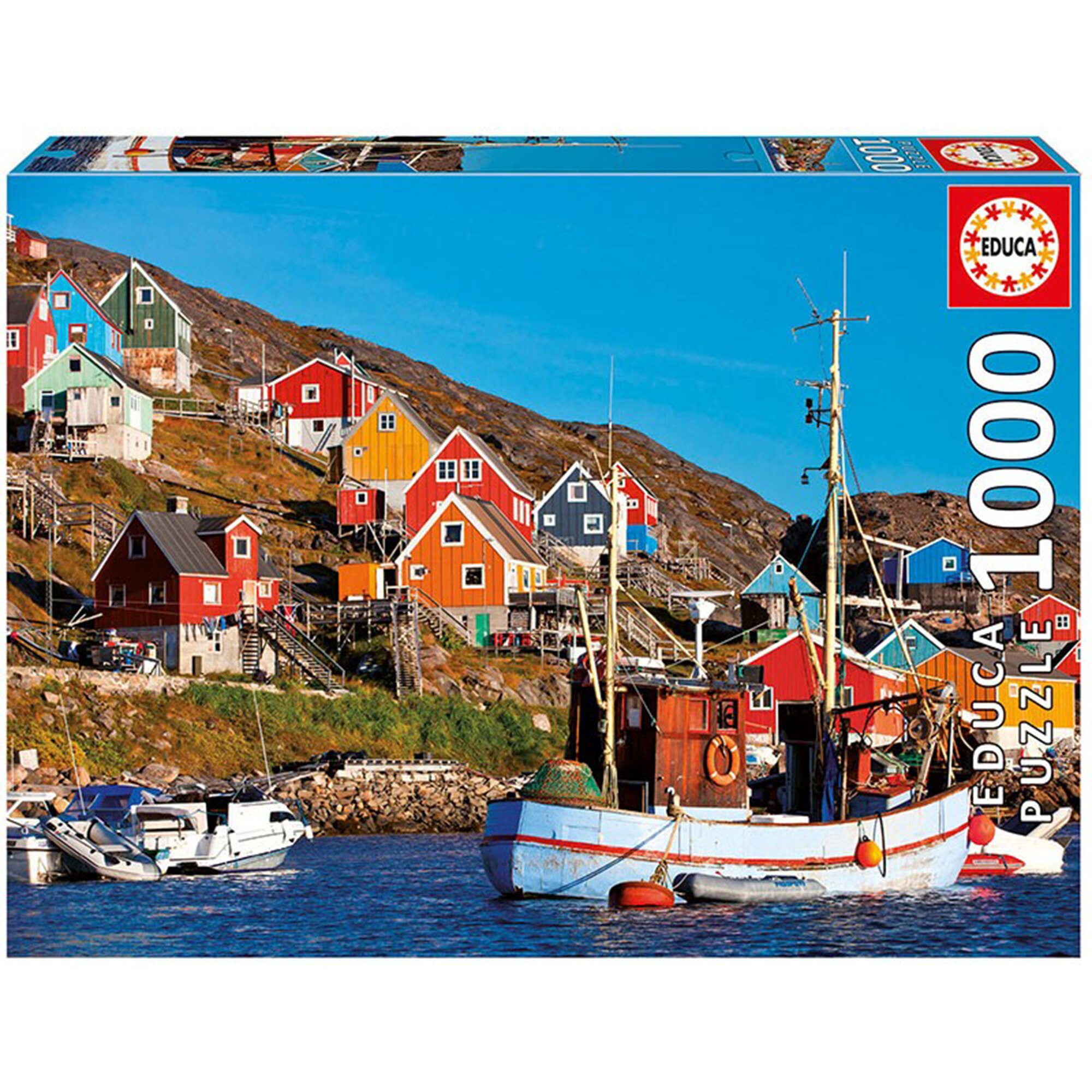 Puzzle Educa - Nordic houses, 1000 piese