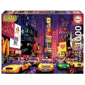 Puzzle fosforescent Educa - Times Square, 1000 piese Puzzle fosforescent Educa - Times Square, 1000 piese