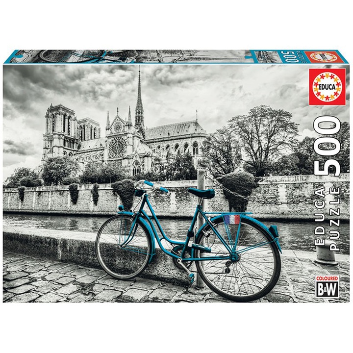 Пъзел Educa - Bike near Notre Dame, 500 части