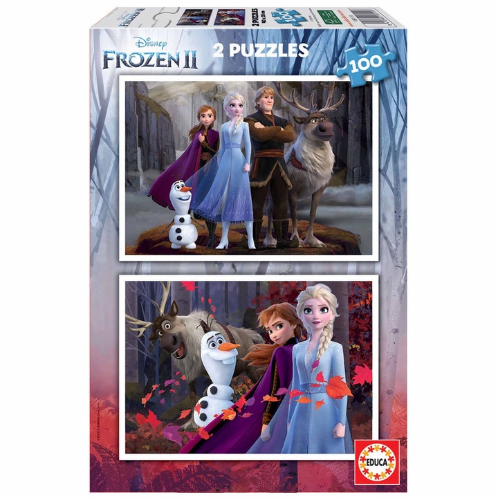 Пъзел Educa - Disney Frozen II, 2x100 части