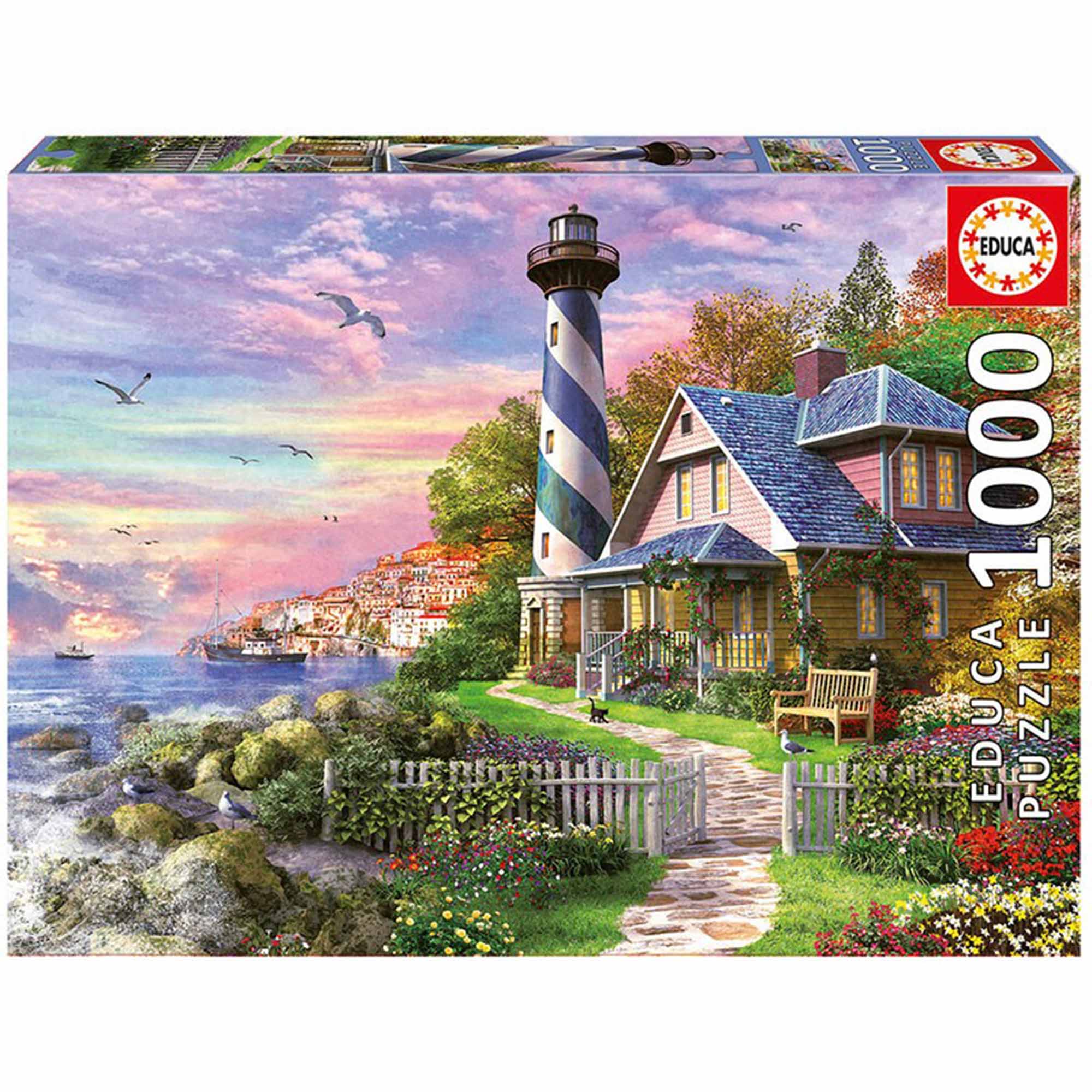 Puzzle Educa - Lighthouse at Rock Bay, 1000 piese