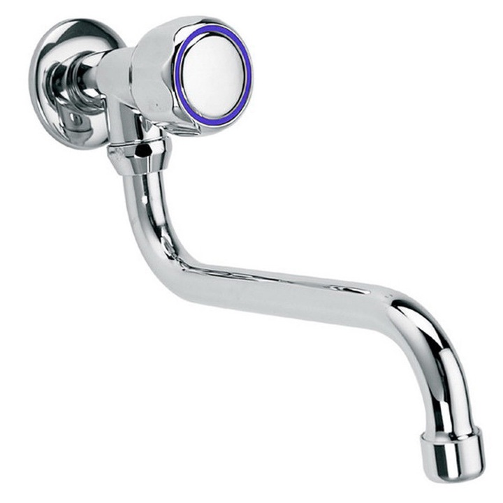 Robinet De Bazin, Ferro, Z39, Alama Cromata, Montat Pe Perete, Pivot Pivotant