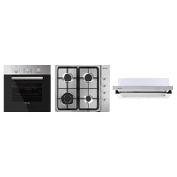 pachet cuptor electric plita gaz si hota pyramis 4015 6 functii clasa a timer mecanic 62 litri plita inox arzator wok gratare fonta hota telescopica imagen 37_0_
0