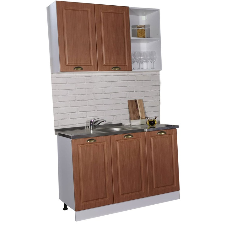 Kit Bucatarie, BADENMOB, L120cm, MDF, Stejar antichizat