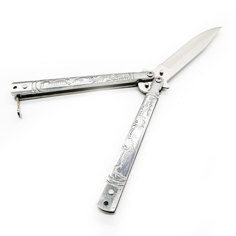 Briceag Butterfly Vision, argintiu, din otel inoxidabil, 23 cm