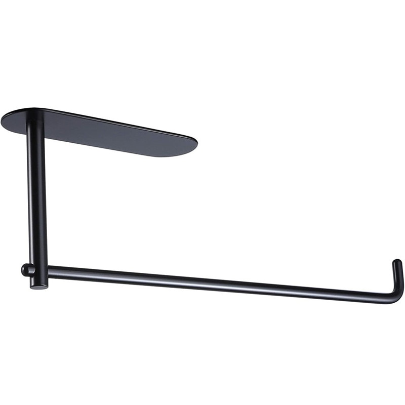 Suport montabil rola prosoape de hartie bucatarie, ASKSA, 32 cm, inox, Negru