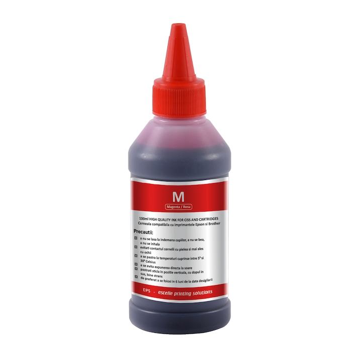 Flacon rezerva cerneala compatibil ET-101 ET-102 ET-103 ET-104 ET-105 ET-106, negru black, 70 ml, pentru Epson EcoTank L14150 L4150 L4156 L4160 L4260 L4266 L6160 L6170 L6176 L6190 L6260 L6270 L6276 L6290 ET2700 ET2750 ET2751 ET2756 ET2800 ET2851 ET2856