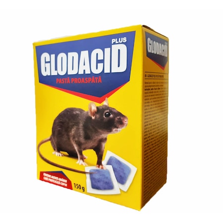 Momeala/ otrava impotriva soarecilor si sobolanilor, sub forma de asta proaspata, raticid, Glodacid / Ratimor, 150 g