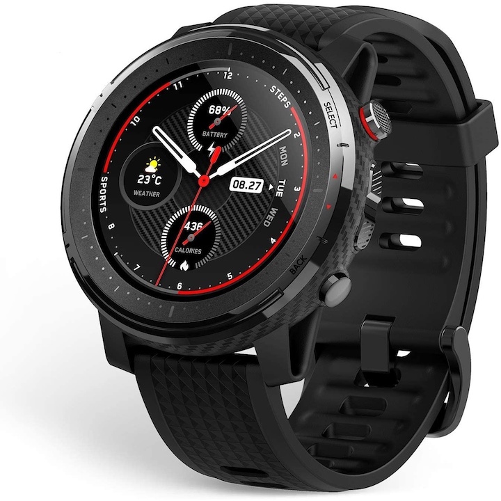 Amazfit Stratos 3-Black Okosóra, Smartwatch, Smart Watch