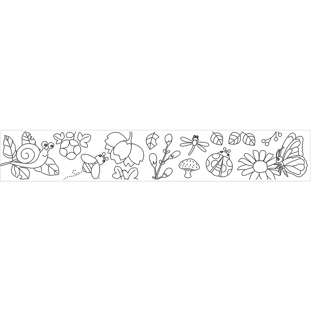 Hartie de colorat autoadeziva Stick'n, Cu pix multicolor, Rola, Model insecte, 10x2.43 m