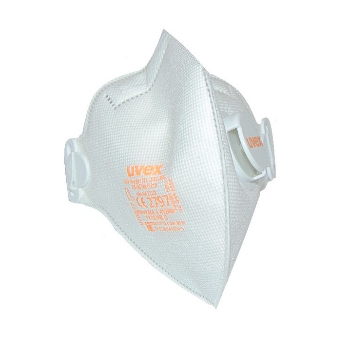 Set 15 bucati Masca de protectie fara valva UVEX Silv-Air 3210, FFP2 NR D, Top Defender