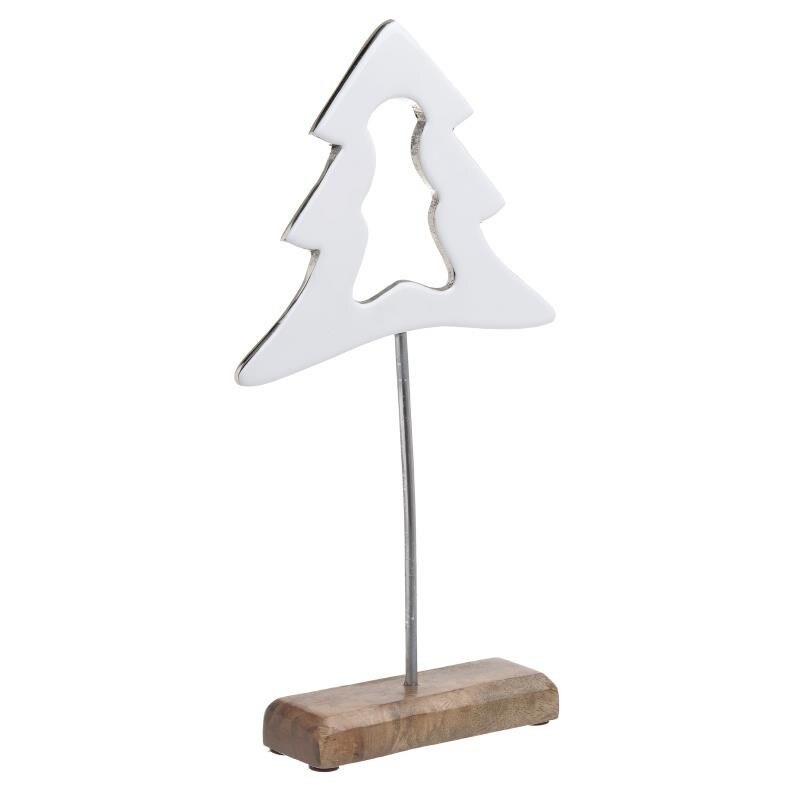 Decoratiune Brad de Craciun, Lemn&metal, 20x5x37