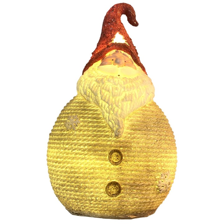 Decoratiune de craciun, Strend Pro Xecco 62109, Mos Craciun, 28.5 cm, Led