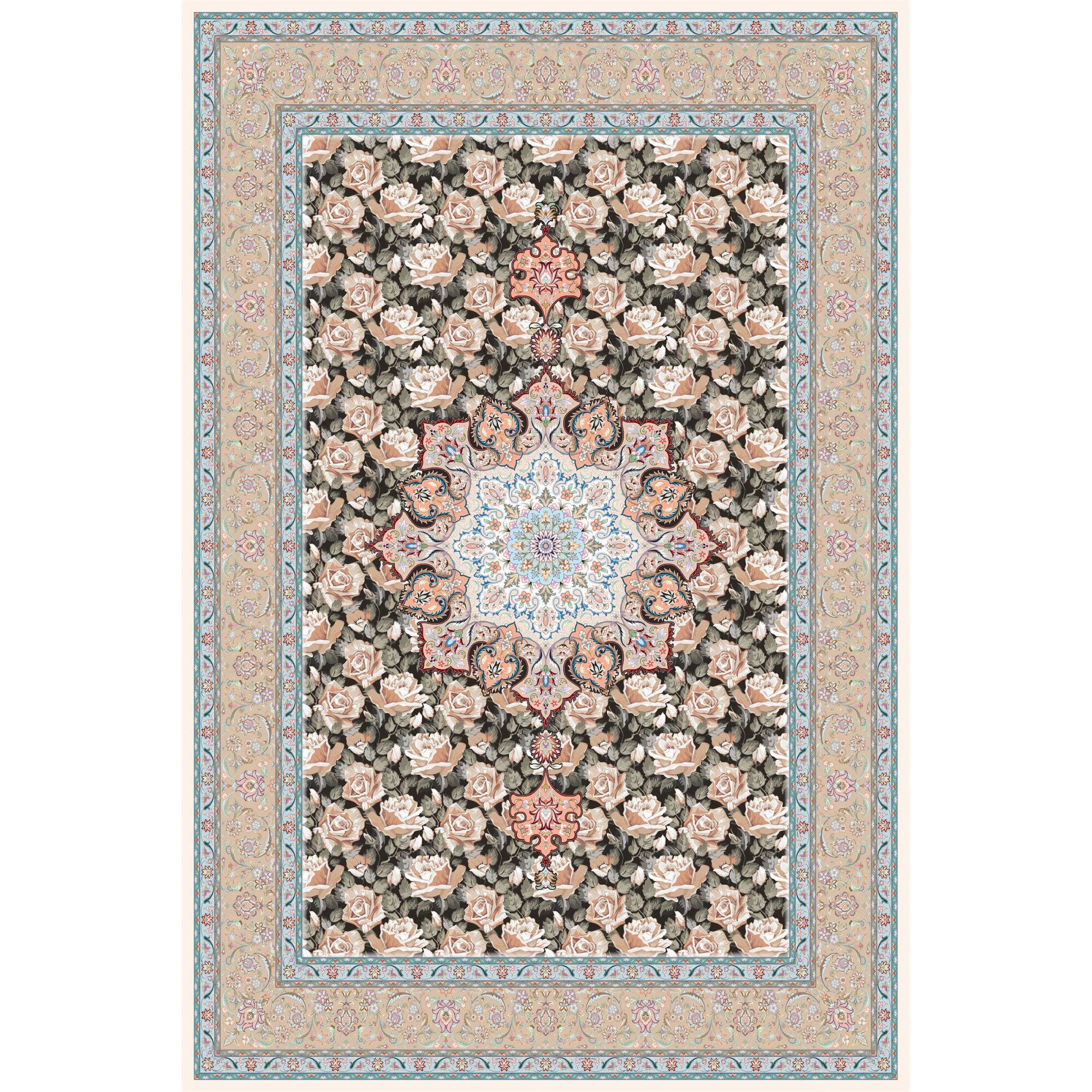 Covor Persan Mecanic 200511c1 Dimensiune 200x300 Design Modern Multicolor