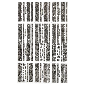 Set stickere A5 pentru decor unghii Lila Rossa, cu linii si forme, 12 buc, HBJY-011-020 Set stickere A5 pentru decor unghii Lila Rossa, cu linii si forme, 12 buc, HBJY-011-020