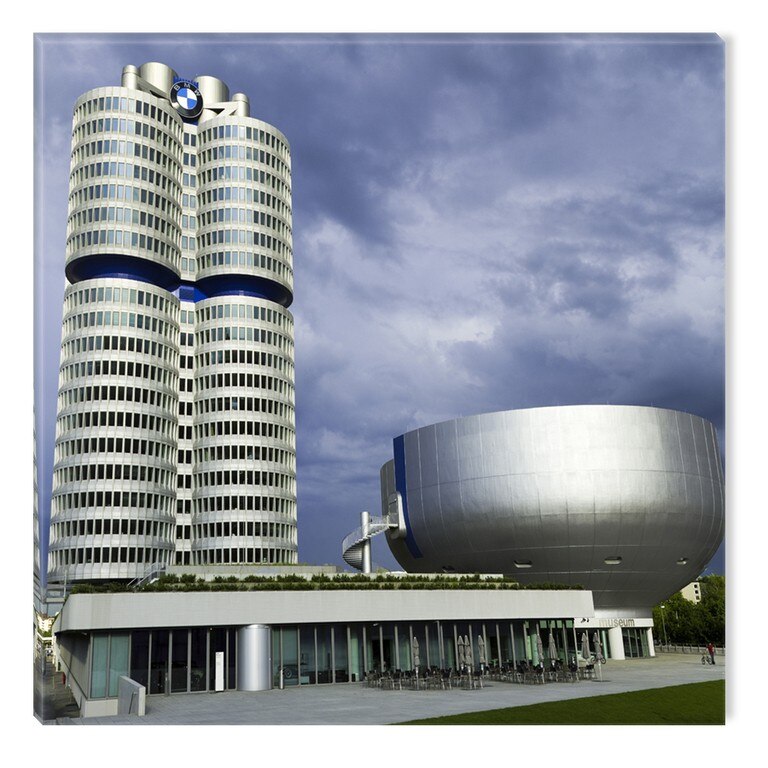 Tablou DualView Startonight Munchen - Muzeul BMW, luminos in intuneric, 60 x 60 cm