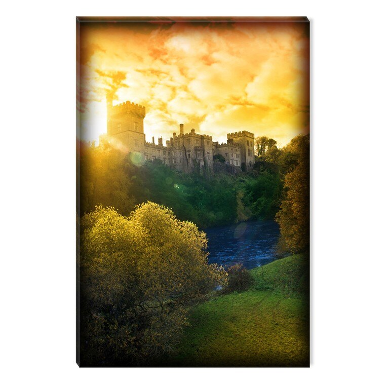 Tablou DualView Startonight Apus peste castel, luminos in intuneric, 20 x 30 cm