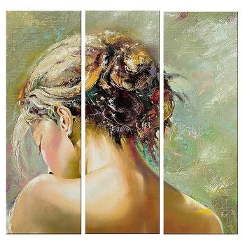 Set tablou DualView Startonight Spate de femeie, luminos in intuneric, 120 x 120 cm (3 piese 40 x 120 cm) Set tablou DualView Startonight Spate de femeie, luminos in intuneric, 120 x 120 cm (3 piese 40 x 120 cm)