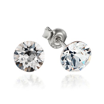 Cercei Argint 925 placat cu rodiu cu cristale Swarovski® Xirius Crystal Clear 6mm Surub Cercei Argint 925 placat cu rodiu cu cristale Swarovski® Xirius Crystal Clear 6mm Surub